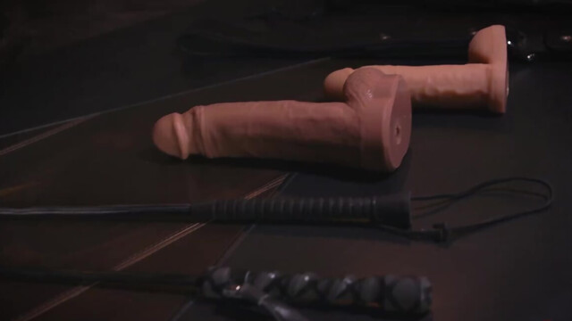 Gunnar Stone is putting a big sex toy inside Asher Day