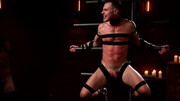Stud with tattoos is having his way with a horny bottom