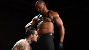 Dominant black man is teasing a tattooed Latino perv