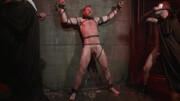 Horny men play dirty BDSM games in a flaming threesome