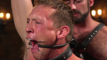 Horny men share rough moments of maledom XXX with their new slave