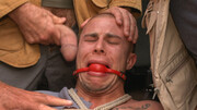 Submissive slut getting gangbanged in a crazy way