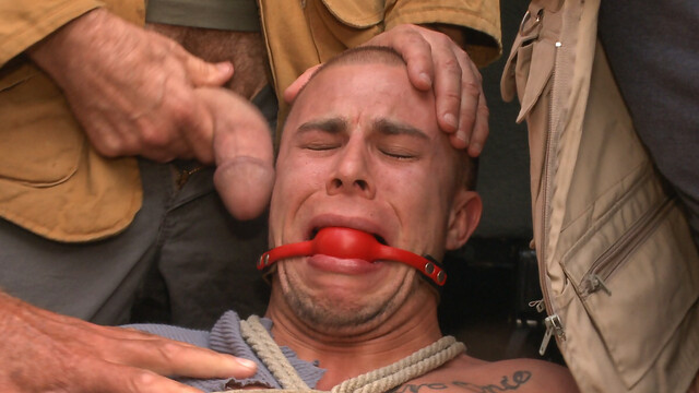 Submissive slut getting gangbanged in a crazy way