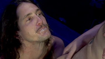 Long-haired hunk gets dominated by his hung master