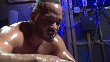 Muscular lads are getting horny while having a match