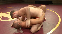 Muscular amateur men wrestle and fuck in really hot positions