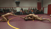 Muscular males share rough anal orgy in the ring during championship