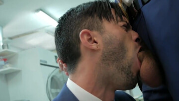 Suits with sexy bodies enjoying hardcore oral