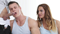 Cuckolding fun with the cuck getting the cock too