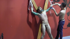 Submissive boy endures dirty BBDSM fetishes and bondage