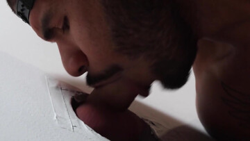 The gloryhole leads to a rimjob and a blowjob as well