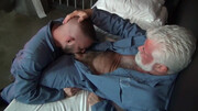 Older man with grey beard is having sex with a prisoner