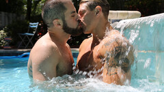 Fine lads share the leather couch for nothing but gay anal