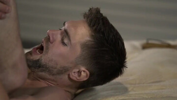 Deep screwing until the orgasm for a couple of men