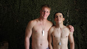 Steamy army guys pose hot together when they fuck quite hard
