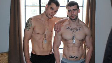 Doggy style bareback makes hot bloke wanna swallow