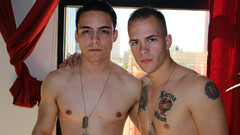 Richard Buldger and Rix doing it on the bed with no condom