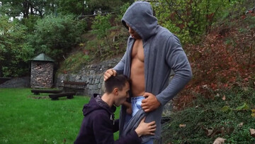 Muscular daddy taking care of that twink asshole