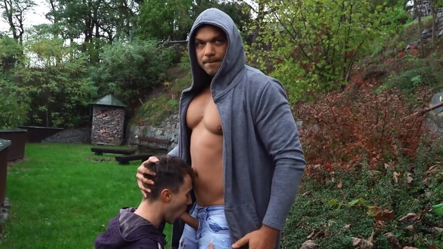 Muscular daddy taking care of that twink asshole