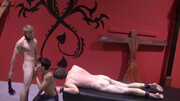 Hot cock overcome... BDSM twink threesome
