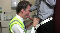 Office work leads to oral work with two moaning hotties