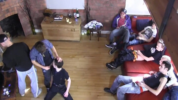 Amateur boys enjoy a naked gay party in which they try a lot of kinks