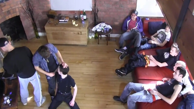 Amateur boys enjoy a naked gay party in which they try a lot of kinks