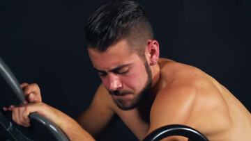 Upside down blowjob for the male slave in advance to anal sex