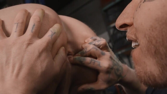 Doggystyle with rimming and throat fucking