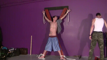 Skinny twink plays dirty bondage games with his horny boyfriend