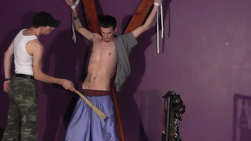 Skinny twink plays dirty bondage games with his horny boyfriend