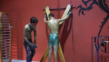 Sweating and feeling the heat in a wild BDSM video