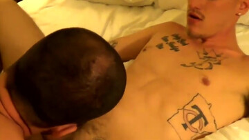 Strong bareback in bed with sexy Brogan Reed and Dameon Black