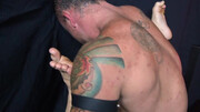 Muscular bear gets his asshole dominated first