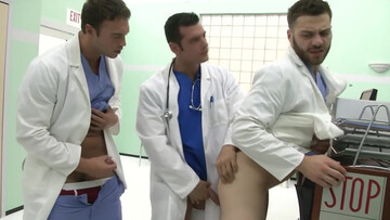 Erotic anal at the hospital between gay doctors with big cocks