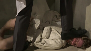 Muscular action and BDSM bang in a threesome