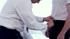 DILF with a muscular body fucking a big booty twink