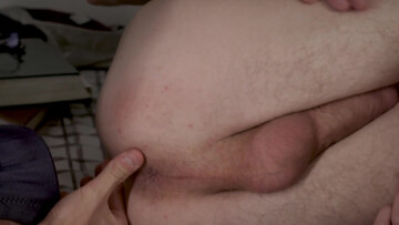 Skinny college boy gets ass fucked by two men in a ruthless threesome