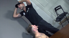 Pouty shoplifting dude gets fucked even harder