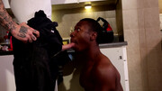 Strong kitchen interracial with Sam Swift and Damian Brooks
