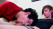 Emo twink duo enjoying hard oral and then some