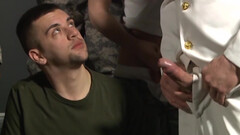 Army men proceed with taking down their uniforms to fuck a lot