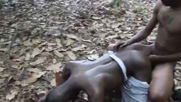 African lovers tape themselves fucking in the ass in outdoor scenes