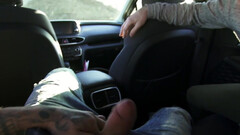 Car POV with a TRUE bareback cowgirl fucking