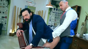 Classy men work their magic in a mutual business gay play