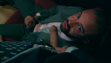 Men in suits share intimate blowjob in flawless manners