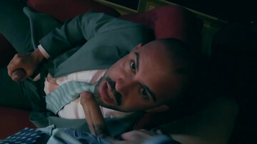 Men in suits share intimate blowjob in flawless manners