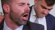 Hunks at the office doing the craziest things