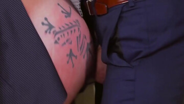 Hunks at the office doing the craziest things