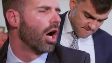 Hunks at the office doing the craziest things